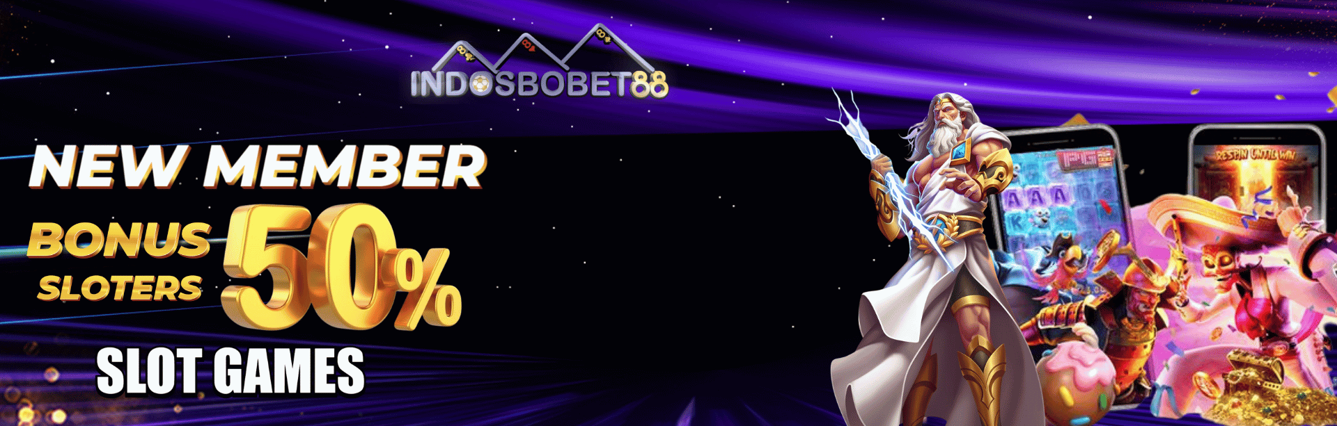 BONUS NEW MEMBER 50% SLOT